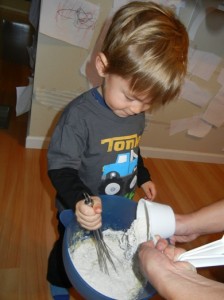 The toddler working it.