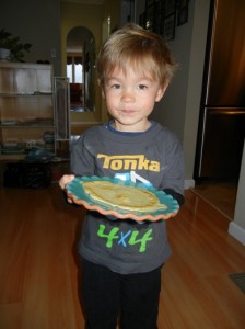 Did the toddler get a tip for his work?