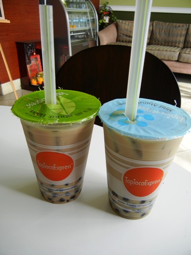 Pearl tea drinks.