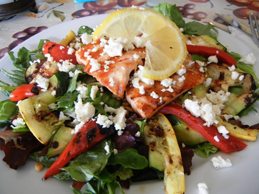 Grilled ahi tuna salad.