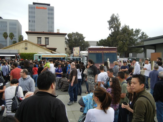 Still crowded.