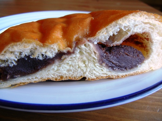 Sweet bean paste filling.