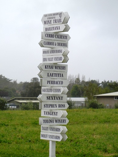 Winery directions.