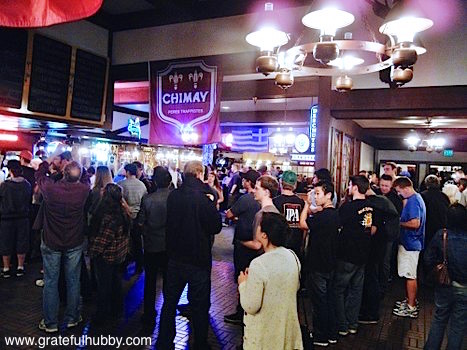 Long lines at the IPA beer event at Harry's Hofbrau San Jose
