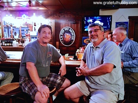 South Bay beer enthusiasts Joe (left) and Antony (right) at a recent pint night at Harry's Hofbrau in San Jose