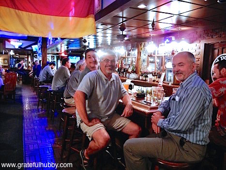 South bay beer fans Joe (left), Antony (center), Russ and David (right) at a recent pint night at Harry's Hofbrau in San Jose