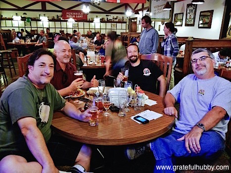 San Jose beer enthusiasts (left to right) Joe, Russ, David, and Antony at a recent Widmer pint night at Harry's Hofbrau in San Jose