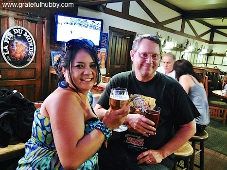 San Jose beer fans Noreen and Jim at a recent Widmer pint night at Harry's Hofbrau in San Jose
