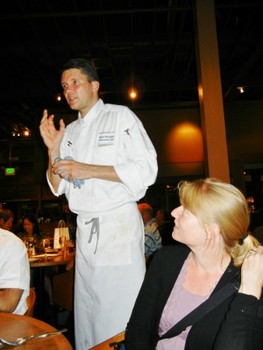 Executive Chef Mark Pettyjohn answering questions from a previous brewmaster's dinner