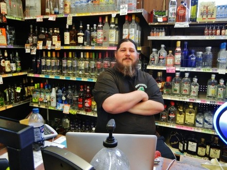 Manager Jake McCluskey of Kelly's Liquors in San Jose