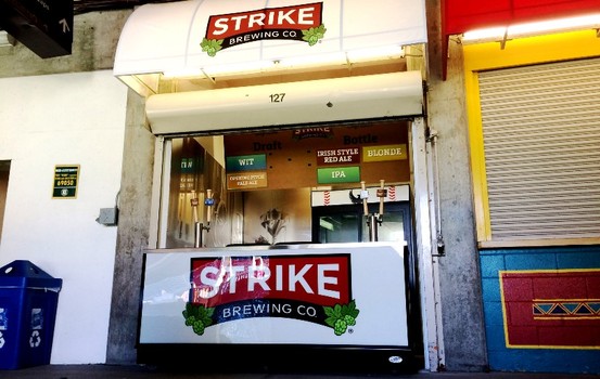 Strike Brewing Co. craft beer garage (concession stand) at O.co Coliseum