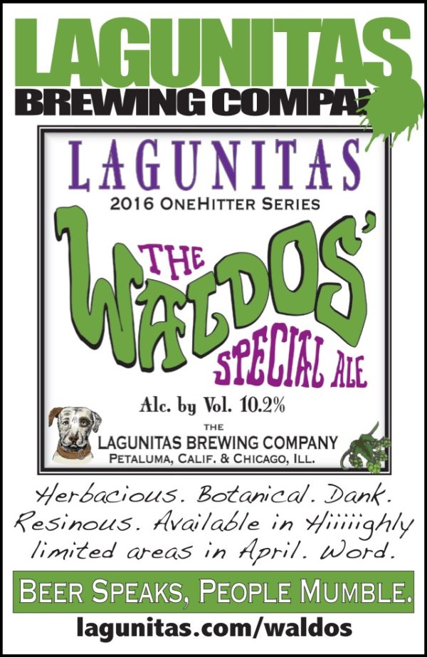 2016 Waldos' Special Ale, courtesy of Lagunitas