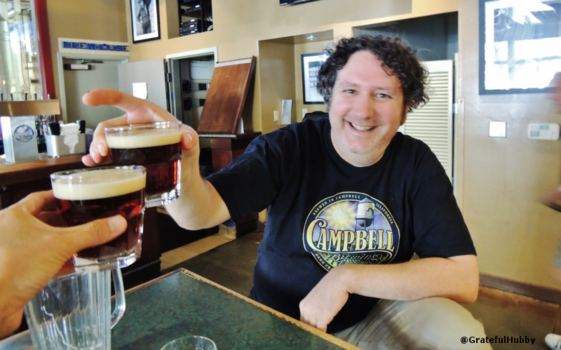 Brewmaster Jim Turturici and yours truly enjoying his Mastiff Barleywine in July that would go on to win a silver medal three months later at the 2014 GABF