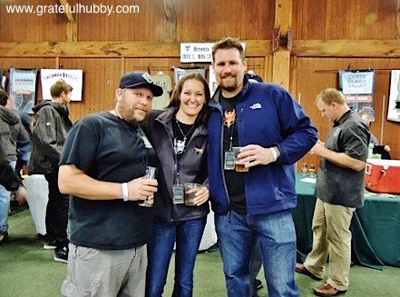 Strike Brewing's Jenny Lewis (c) and Drew Ehrlich (r) with Santa Clara Valley Brewing's Steve Donohue (l)