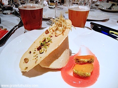 Dessert course - apricot semifreddo, guava & ginger with Firehouse Brewery's Hops on Rye India Pale Ale and Palo Alto Brewing Nice Lacing Rye IPA