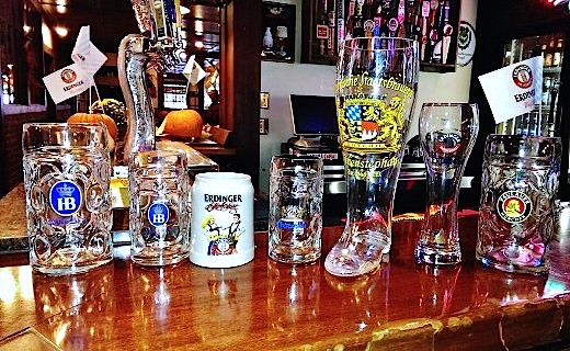 Available glassware (while supplies last) during Oktoberfest 2013 at Harry's Hofbrau San Jose