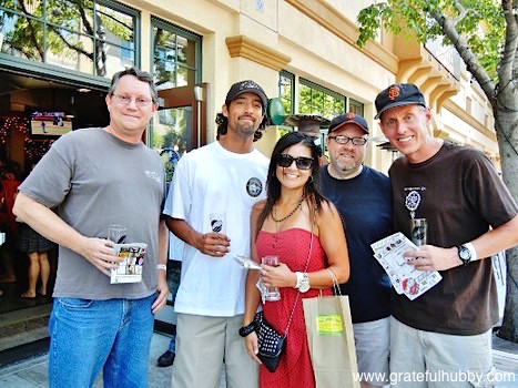 South Bay beer enthusiasts Jim, Billy, Nicole, Don, and Gary at the SJ Beerwalk in downtown Campbell