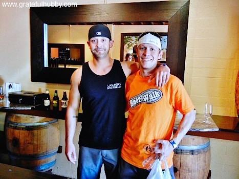 Ryan Banderas (left) and Jordan Trigg (right) inside the soon-to-open Liquid Bread Gastropub at the SJ Beerwalk in downtown Campbell