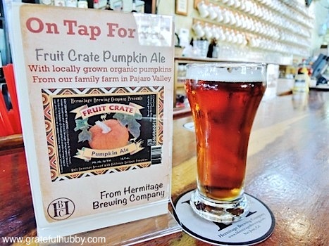 Hermitage Brewing Company Fruit Crate Pumpkin Ale available on tap at Tied House Brewery & Cafe in Mountain View