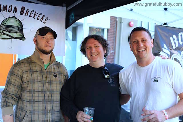 Jim Turturici (center) flanked by Hermitage Brewing's Greg Filippi (left) and Uncommon Brewers' Alec Stefansky (right) at a local beer festival earlier this year