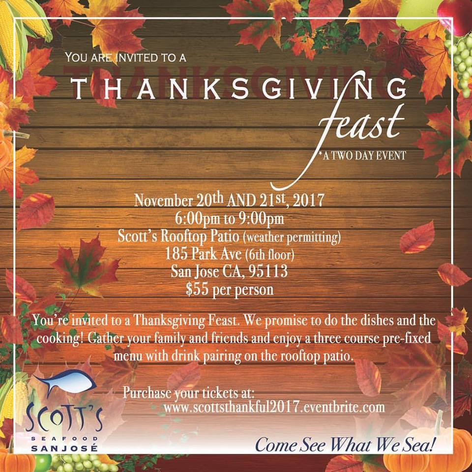 Scott’s Seafood Presents Thanksgiving Cocktail Pairing Dinner